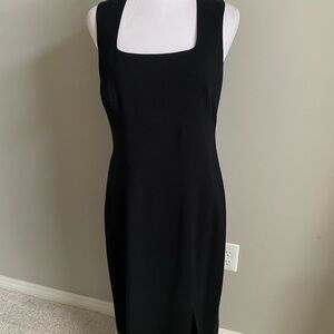 Liz Claiborne Black Sleeveless Long Dress with Slit